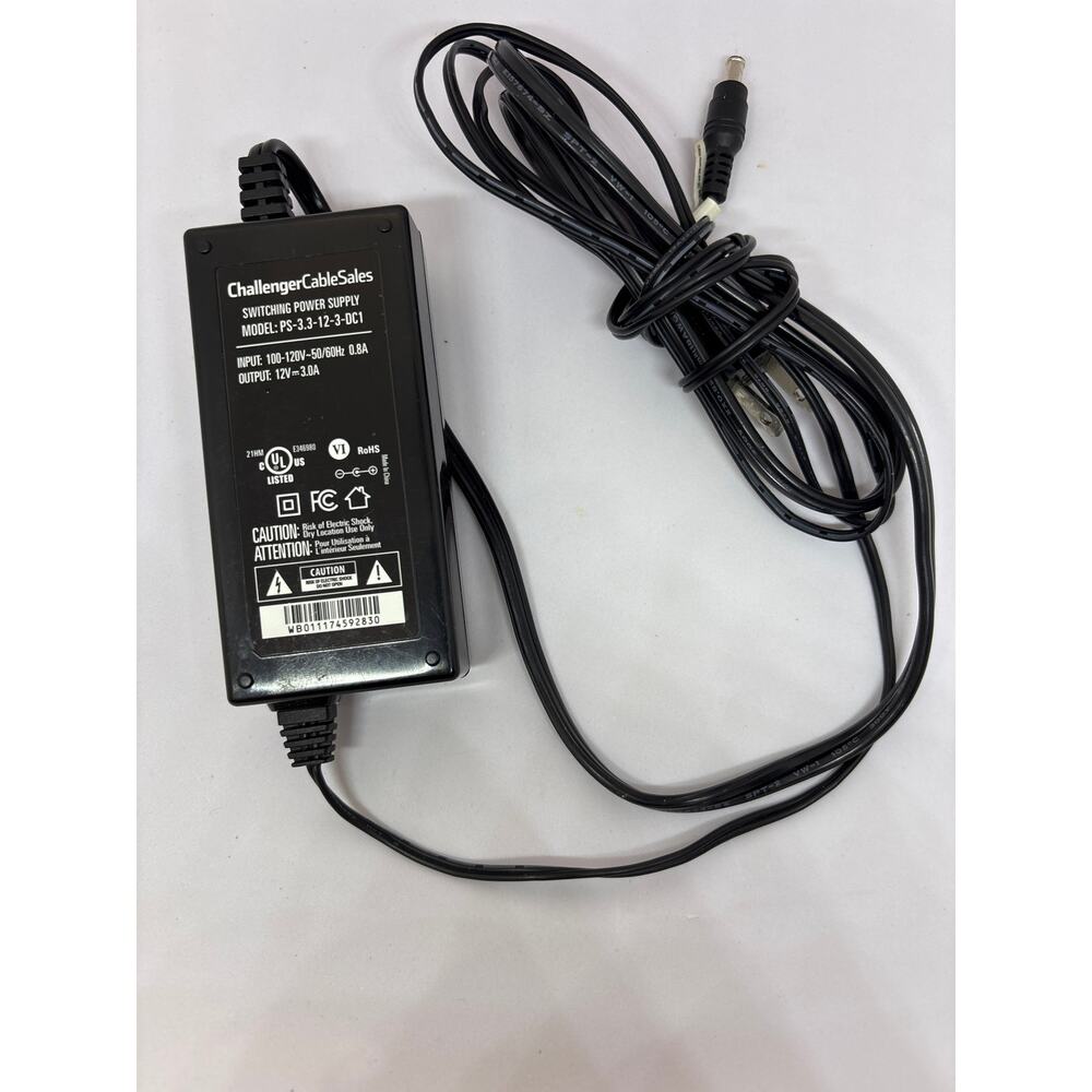 Challenger Cable Sales 12V 5A Power Supply PS-3.3-12-3-DCT for Spectrum STB